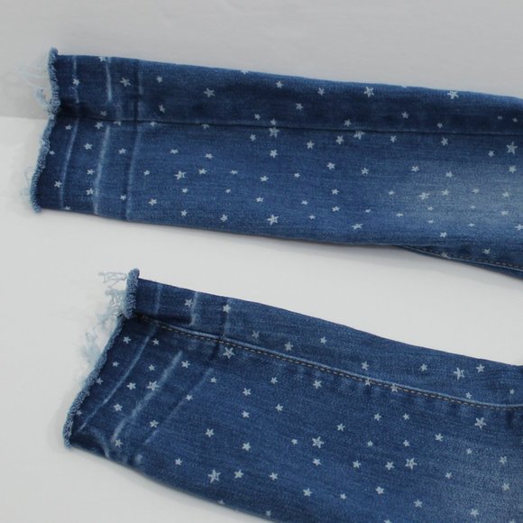 S. OLIVER Girls Jeans Stars Raw Hem Distressed 3-4 - Picture 2 of 5
